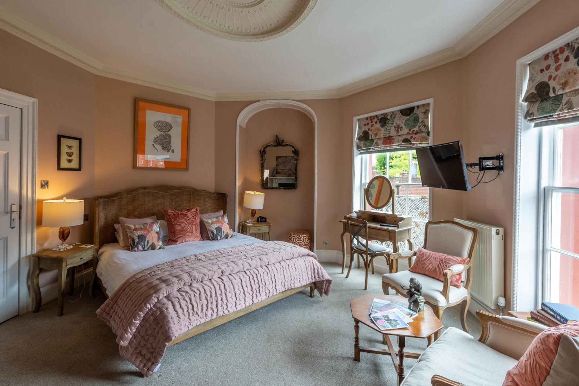 Bed and Breakfast Darwin'S Townhouse Shrewsbury Habitación foto A bedroom at the hotel